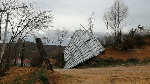 Sakarya'yı 'Lodos' Vurdu: Çatılar Uçtu, Elektrik Telleri Koptu