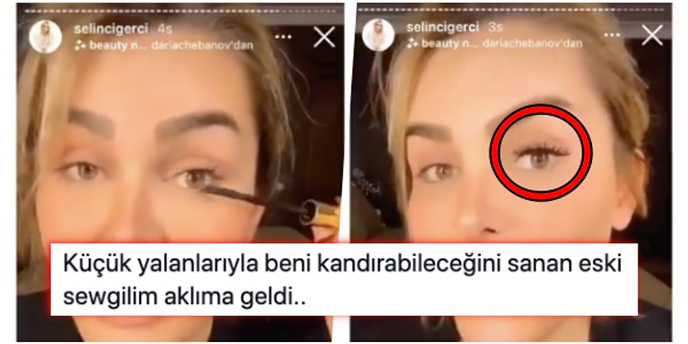 Maskarasının Reklamını Yaparken Takma Kirpik Takarak Kandırmaya Çalışan Selin Ciğerci Çok Fena Yakalandı