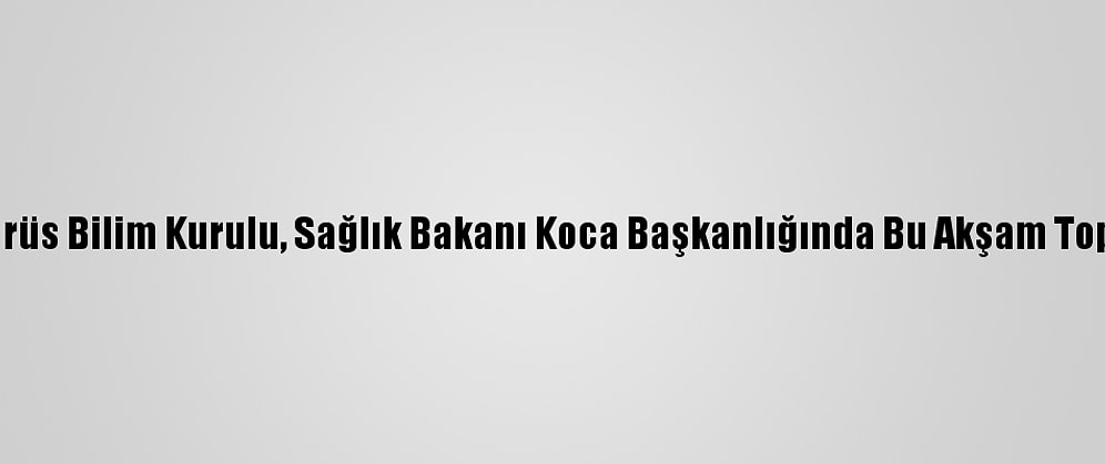 Koronavirüs Bilim Kurulu, Sağlık Bakanı Koca Başkanlığında Bu Akşam Toplanacak