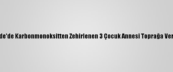 Niğde'de Karbonmonoksitten Zehirlenen 3 Çocuk Annesi Toprağa Verildi