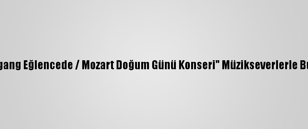 "Wolfgang Eğlencede / Mozart Doğum Günü Konseri" Müzikseverlerle Buluştu