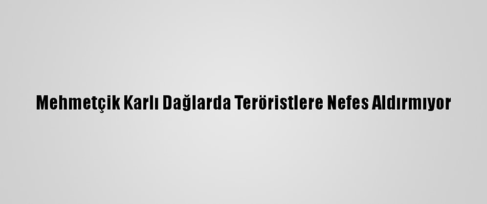 Mehmetçik Karlı Dağlarda Teröristlere Nefes Aldırmıyor