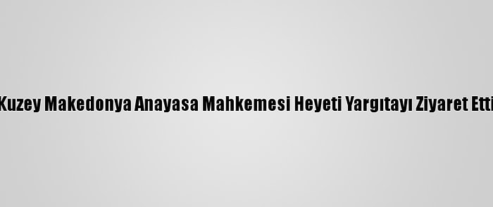 Kuzey Makedonya Anayasa Mahkemesi Heyeti Yargıtayı Ziyaret Etti