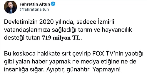 Fahrettin Altun'dan 'Ayıptır' Çıkışı! Fox TV'de 'Destek Almıyorum' Diyen Çiftçi Fikrini Değiştirirse