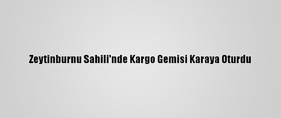 Zeytinburnu Sahili'nde Kargo Gemisi Karaya Oturdu