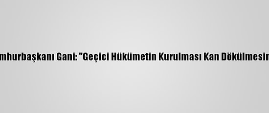 Afganistan Cumhurbaşkanı Gani: "Geçici Hükümetin Kurulması Kan Dökülmesine Neden Olur"