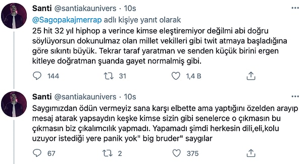 Rap camiasından da farklı farklı reaksiyonlar geldi.