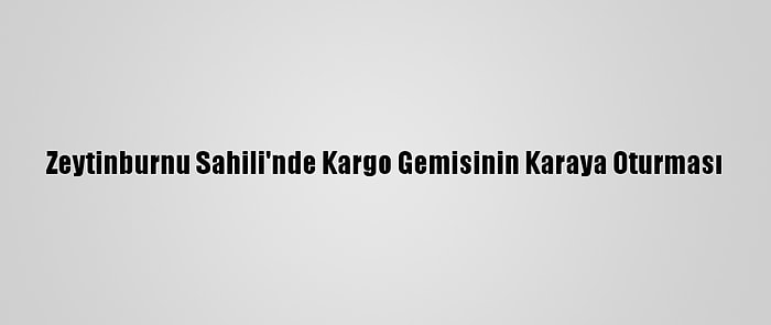 Zeytinburnu Sahili'nde Kargo Gemisinin Karaya Oturması