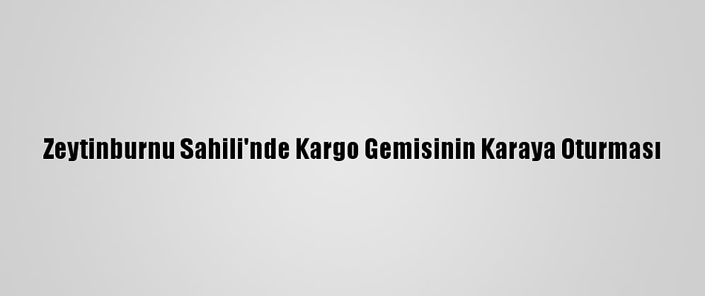 Zeytinburnu Sahili'nde Kargo Gemisinin Karaya Oturması