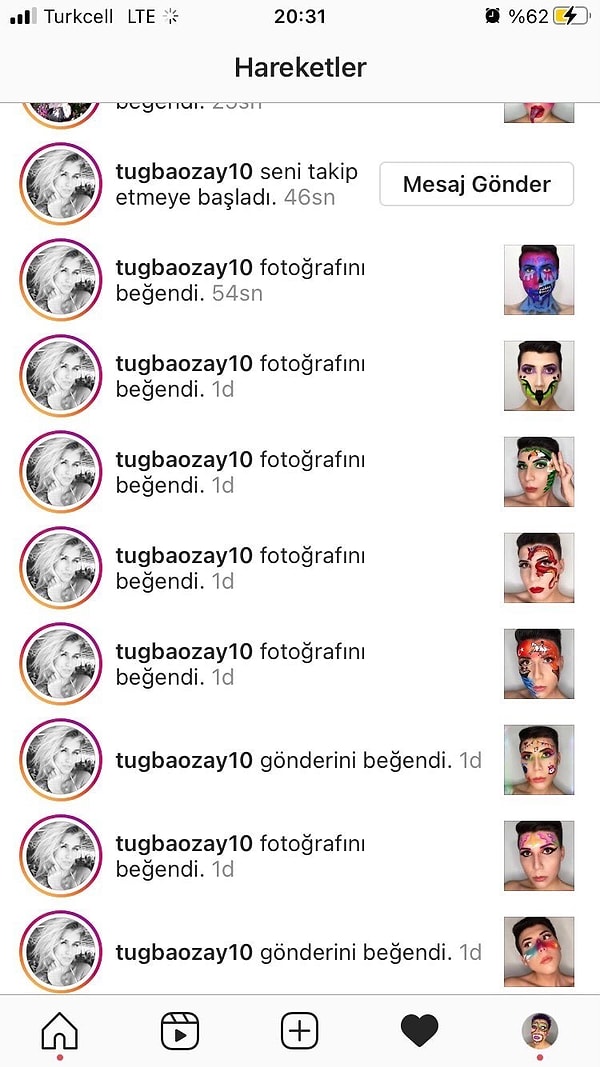 Tuğba Özay, Tuncay Demir'i daha öncesinde takip ediyor, paylaşımlarını da beğeniyormuş: 👇