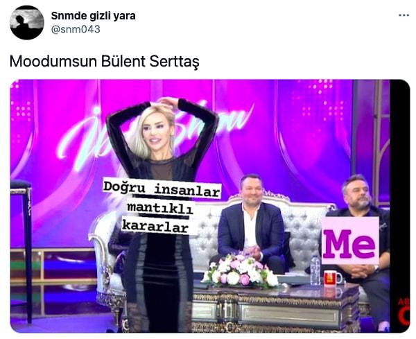 Bu görüntünün ardından Bülent Serttaş Twitter'da tt oldu ve goygoycuların da diline düştü;