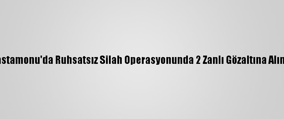 Kastamonu'da Ruhsatsız Silah Operasyonunda 2 Zanlı Gözaltına Alındı