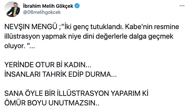 Gökçek, Mengü'yü tehdit etti...