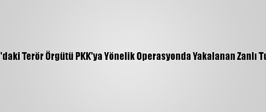 Şanlıurfa'daki Terör Örgütü PKK'ya Yönelik Operasyonda Yakalanan Zanlı Tutuklandı