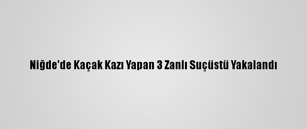 Niğde'de Kaçak Kazı Yapan 3 Zanlı Suçüstü Yakalandı