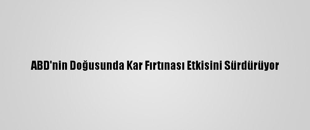 ABD'nin Doğusunda Kar Fırtınası Etkisini Sürdürüyor