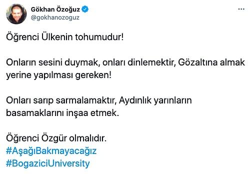 Ünlülerden Gözaltına Alınan Boğaziçi Üniversitesi Öğrencilerine Destek Yağdı: 'Biz de #AşağıBakmayacağız'