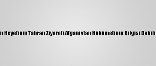 İran: Taliban Heyetinin Tahran Ziyareti Afganistan Hükümetinin Bilgisi Dahilinde Yapıldı