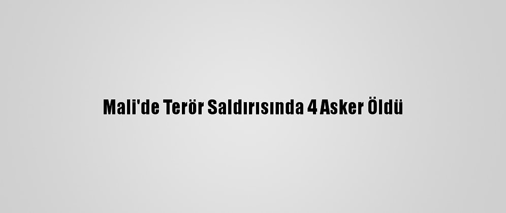 Mali'de Terör Saldırısında 4 Asker Öldü