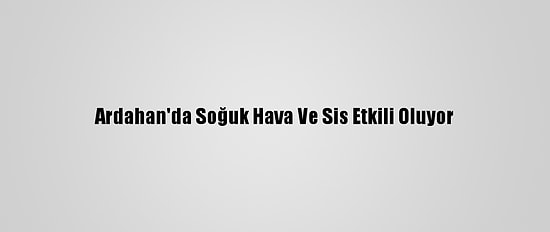 Ardahan'da Soğuk Hava Ve Sis Etkili Oluyor