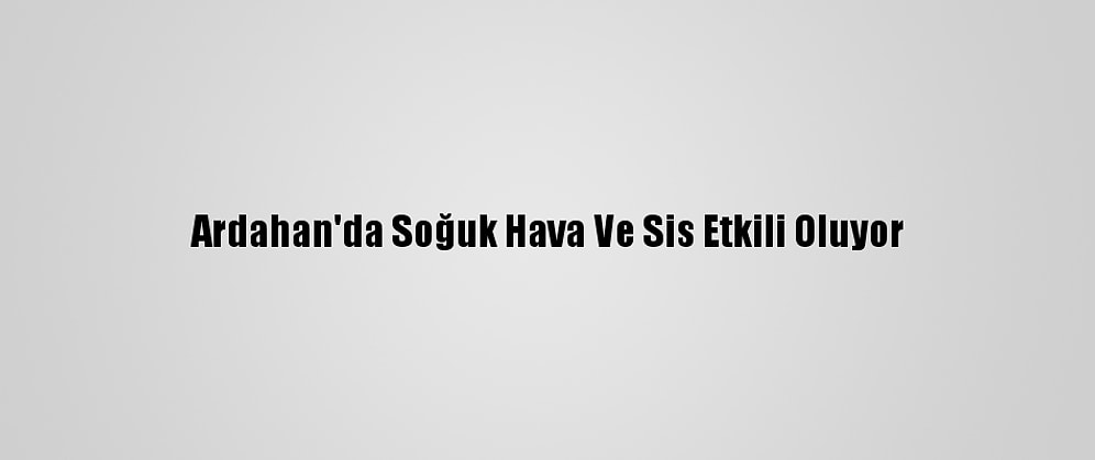 Ardahan'da Soğuk Hava Ve Sis Etkili Oluyor