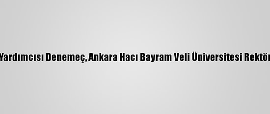 Milli Eğitim Bakan Yardımcısı Denemeç, Ankara Hacı Bayram Veli Üniversitesi Rektörü Tekin'i Kabul Etti