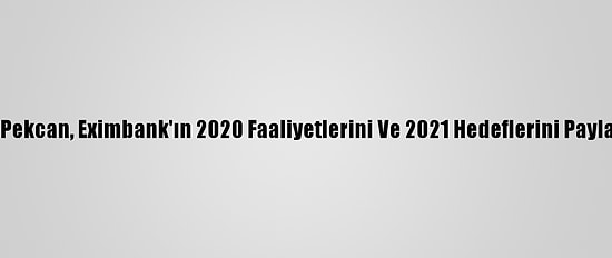 Bakan Pekcan, Eximbank'ın 2020 Faaliyetlerini Ve 2021 Hedeflerini Paylaştı: (2)