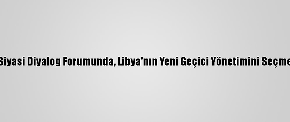 İsviçre'deki Libya Siyasi Diyalog Forumunda, Libya'nın Yeni Geçici Yönetimini Seçme Oylaması Başladı