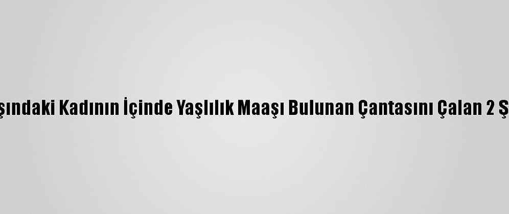 Kayseri'de 82 Yaşındaki Kadının İçinde Yaşlılık Maaşı Bulunan Çantasını Çalan 2 Şüpheli Yakalandı