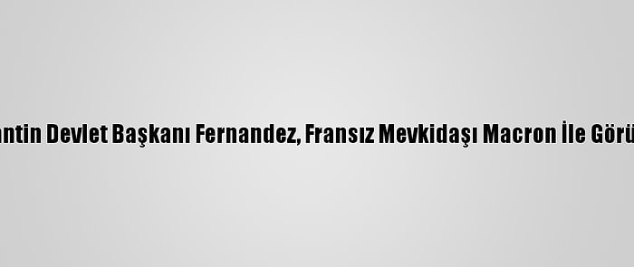 Arjantin Devlet Başkanı Fernandez, Fransız Mevkidaşı Macron İle Görüştü