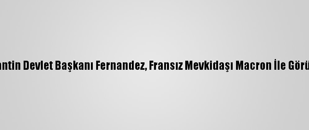 Arjantin Devlet Başkanı Fernandez, Fransız Mevkidaşı Macron İle Görüştü