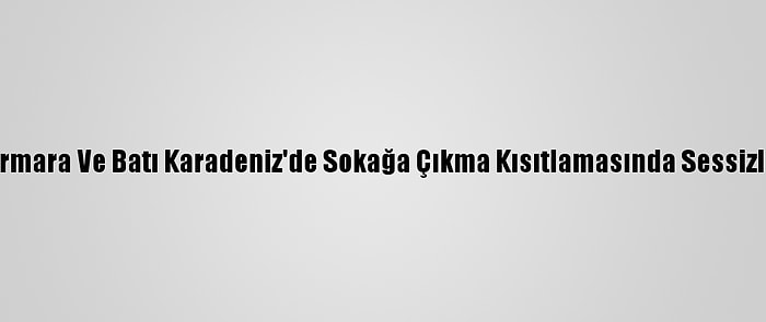 Doğu Marmara Ve Batı Karadeniz'de Sokağa Çıkma Kısıtlamasında Sessizlik Hakim