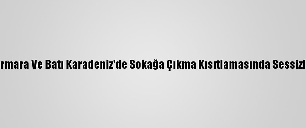 Doğu Marmara Ve Batı Karadeniz'de Sokağa Çıkma Kısıtlamasında Sessizlik Hakim