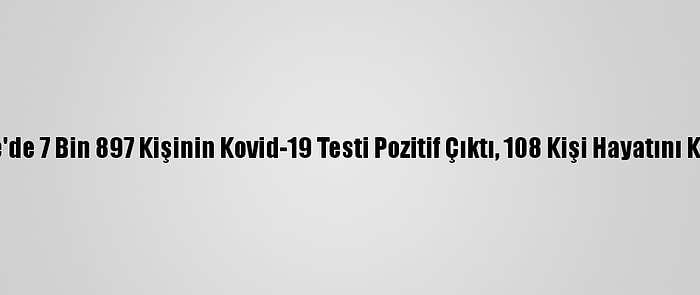 Türkiye'de 7 Bin 897 Kişinin Kovid-19 Testi Pozitif Çıktı, 108 Kişi Hayatını Kaybetti