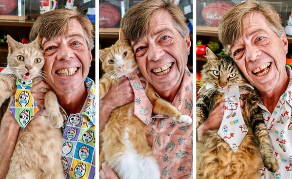 7. "Я шью рубашки для себя и галстуки для своих котов. Это так весело!"