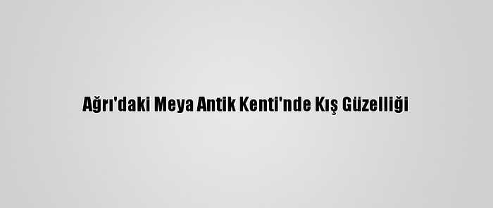 Ağrı'daki Meya Antik Kenti'nde Kış Güzelliği