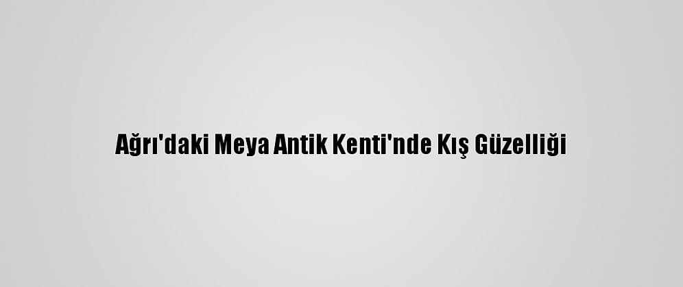 Ağrı'daki Meya Antik Kenti'nde Kış Güzelliği