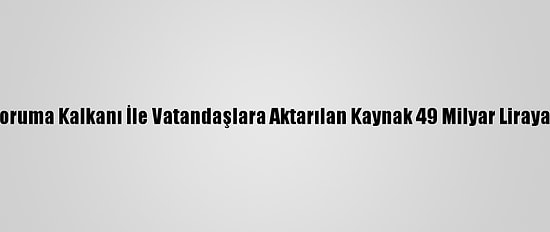 Sosyal Koruma Kalkanı İle Vatandaşlara Aktarılan Kaynak 49 Milyar Liraya Yaklaştı