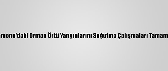 Kastamonu'daki Orman Örtü Yangınlarını Soğutma Çalışmaları Tamamlandı