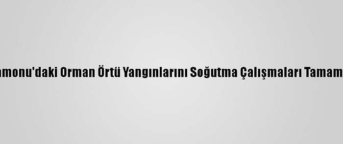 Kastamonu'daki Orman Örtü Yangınlarını Soğutma Çalışmaları Tamamlandı