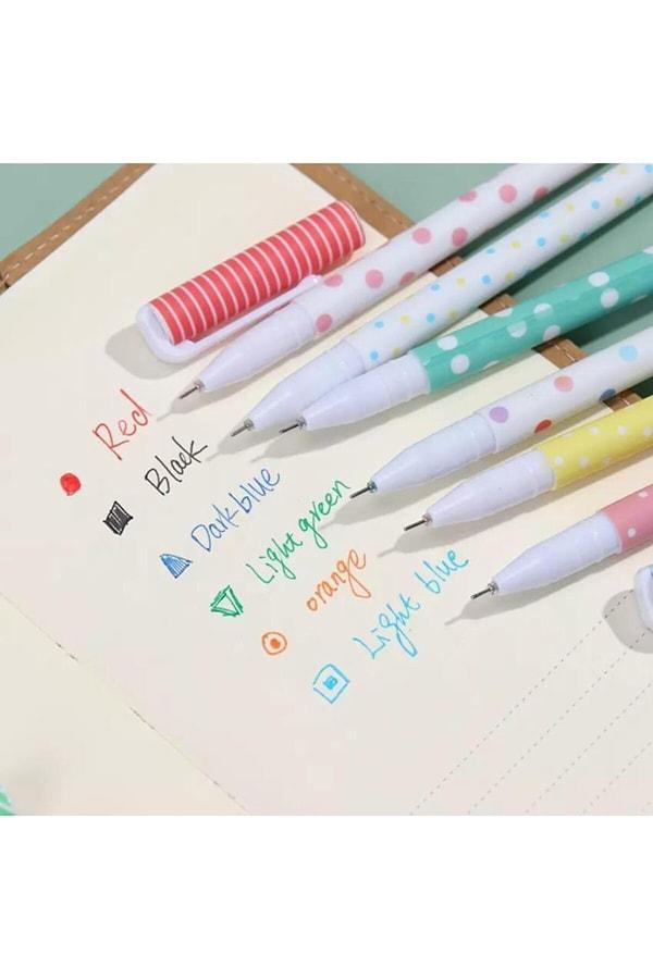 3. Ben bu kalemlere bayıldım. Renkleri de kırmızı, turuncu, mavi, lacivert, yeşil, siyah