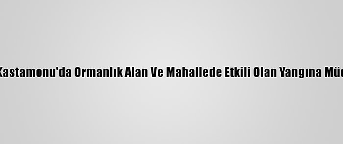 Güncelleme - Kastamonu'da Ormanlık Alan Ve Mahallede Etkili Olan Yangına Müdahale Ediliyor