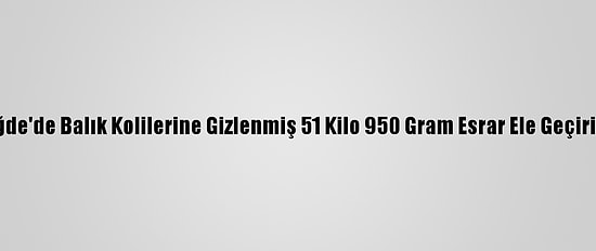 Niğde'de Balık Kolilerine Gizlenmiş 51 Kilo 950 Gram Esrar Ele Geçirildi