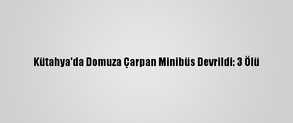 Kütahya'da Domuza Çarpan Minibüs Devrildi: 3 Ölü