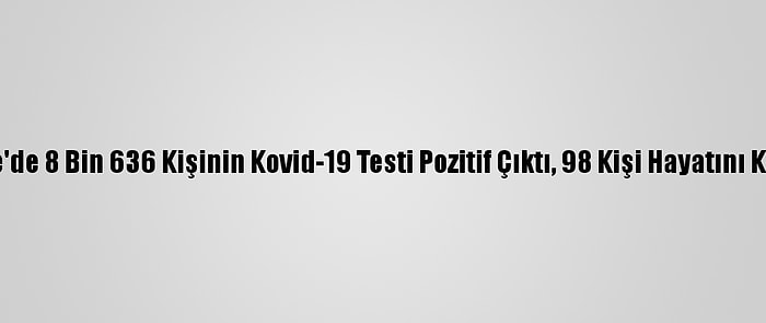 Türkiye'de 8 Bin 636 Kişinin Kovid-19 Testi Pozitif Çıktı, 98 Kişi Hayatını Kaybetti