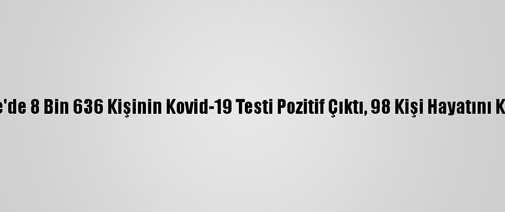 Türkiye'de 8 Bin 636 Kişinin Kovid-19 Testi Pozitif Çıktı, 98 Kişi Hayatını Kaybetti