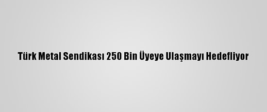 Türk Metal Sendikası 250 Bin Üyeye Ulaşmayı Hedefliyor