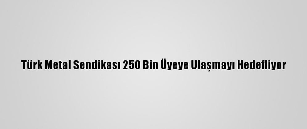 Türk Metal Sendikası 250 Bin Üyeye Ulaşmayı Hedefliyor