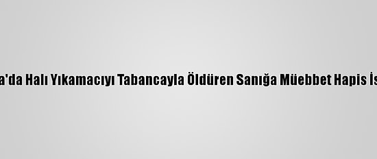 Konya'da Halı Yıkamacıyı Tabancayla Öldüren Sanığa Müebbet Hapis İstemi