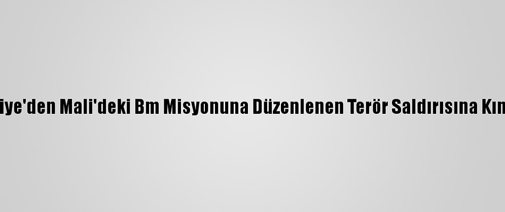 Türkiye'den Mali'deki Bm Misyonuna Düzenlenen Terör Saldırısına Kınama